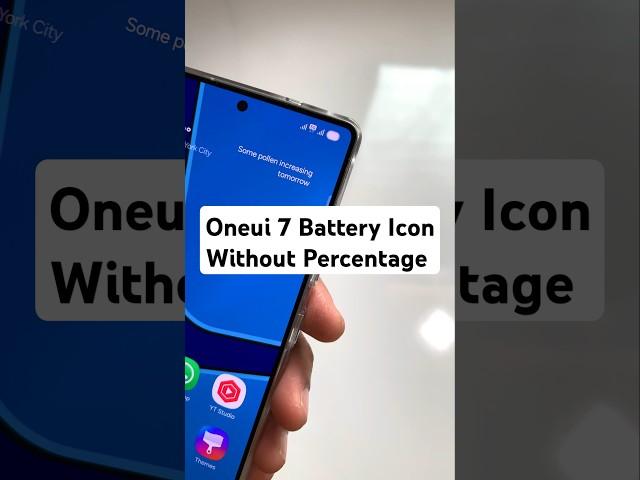 Oneui 7 Battery Icon Without Percentage #youtubeshorts #shorts