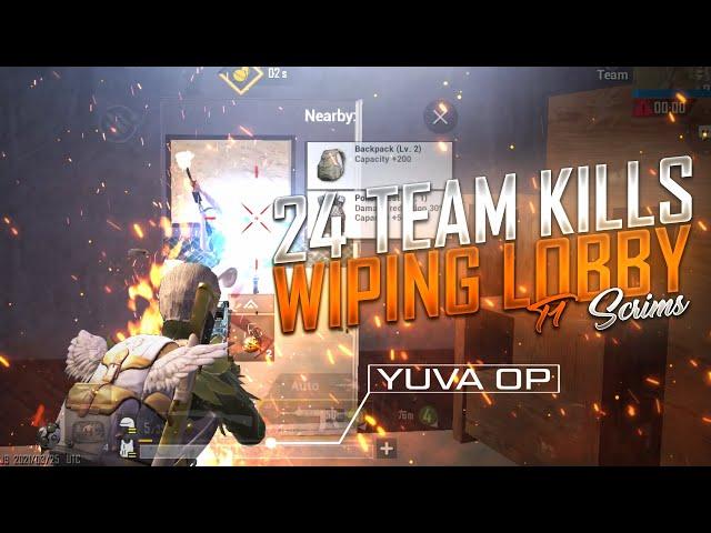 24 Team Kills Wiping Lobby| South T1 Scrims | Pubg Mobile | YuvaOP