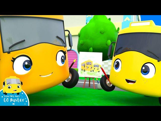 WOW! Buster Paint's With Mommy! | Go Buster! | Bus Cartoons for Kids! | Funny Videos & Songs