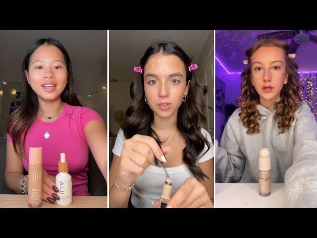 GRWM  ( get ready with me ) Makeup storytime - TikTok compilation ️(skincare, makeup, outfits) 228