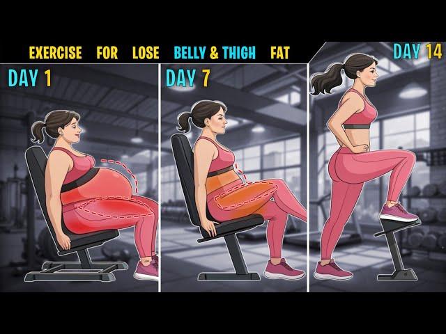 Belly fat and side fat burning exercises at home  || Belly fat loss exercise 14 day challenge