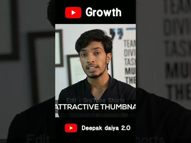 Top Tips to grow on YouTube by Deepak daiya #shorts