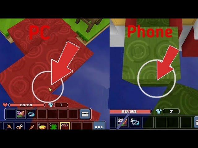 Building on PC vs Building on Phone In BlockmanGo BedWars | blockman go