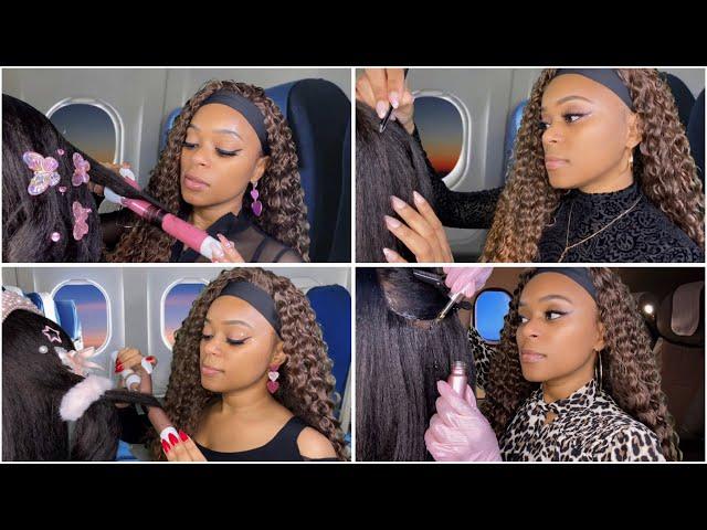 ASMR | ️ 2 Hrs Of "The Lady On The Airplane Does Your Hair" Compilation | For Sleep/Study/Work