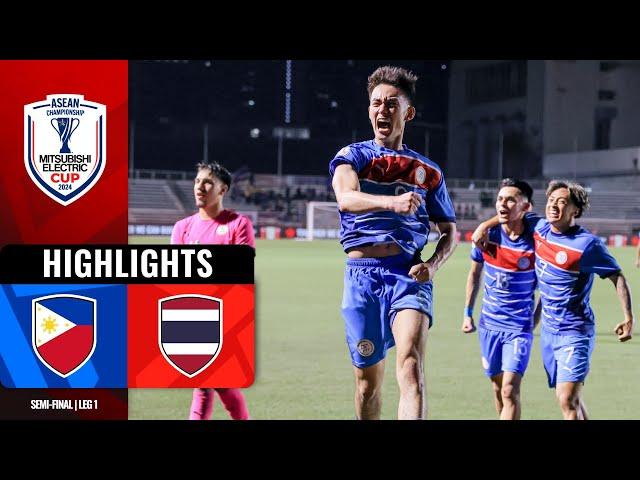  PHILIPPINES 2-1 THAILAND  | #MITSUBISHIELECTRICCUP 2024 SEMI-FINAL LEG 1