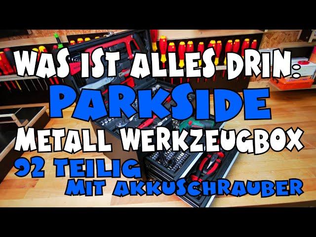 Alles über die: Metall Werkzeugbox PWBM A1 92-teilig von PARKSIDE®