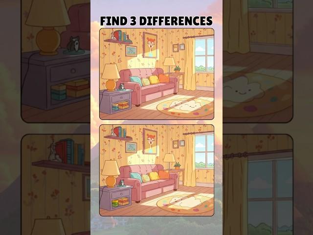 Play in the living room | Find 3 differences