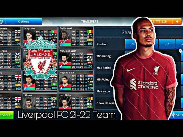 How To Create Liverpool FC 21-22 Team In Dream League Soccer 2019