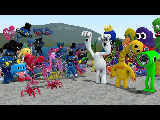 ALL NEW ROBLOX RAINBOW FRIENDS VS ALL POPPY PLAYTIME CHARACTERS In Garry's Mod!