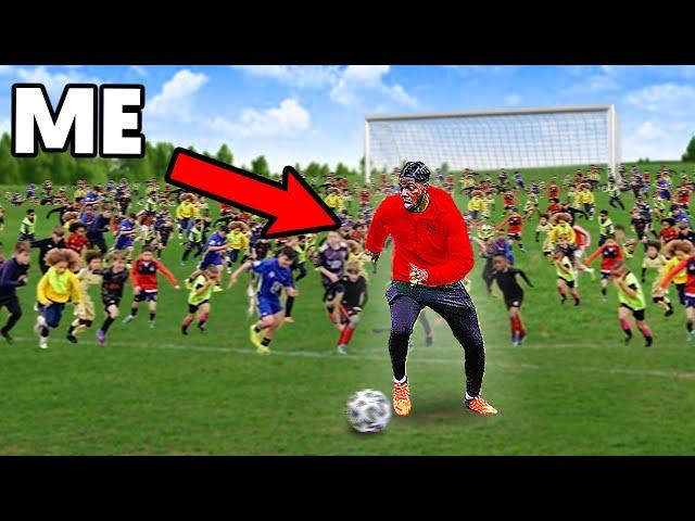 I Survived Football Match vs. 100 KIDS
