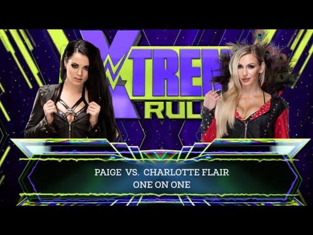 WWE - Paige vs Charlotte Flair Extreme Rules Divas One On One Match WWE2K24 Wrestling