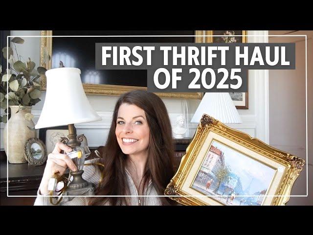 MY FRIST THRIFT HAUL OF 2025 | thrifted finds for my entryway makeover on a budget