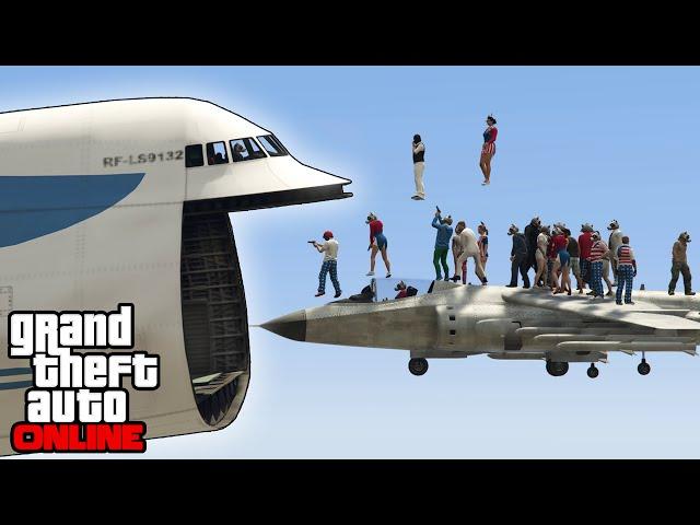 GTA 5 Online - Cargo Plane Stunts, Funny Moments & Shenanigans (Fails & Game Modes)