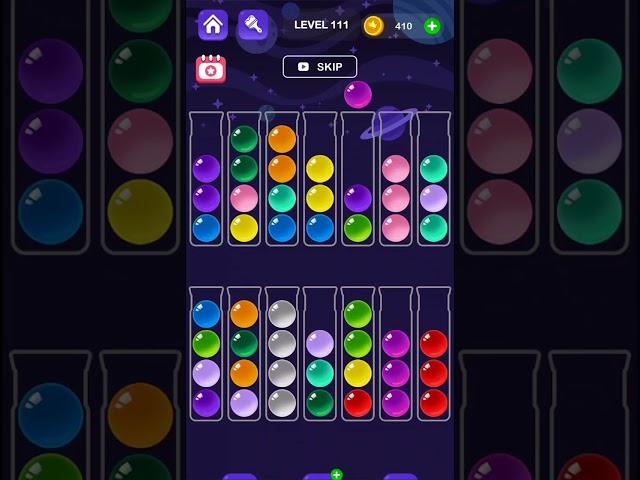 Ball Sort Master Game Level - 111 Without Boosters | Puzzle Games #entertainment #puzzle #games