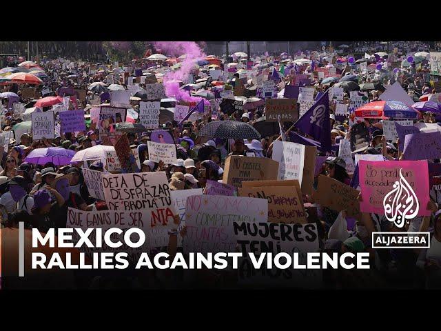 International women's day: Thousands rally to demand change in Mexico