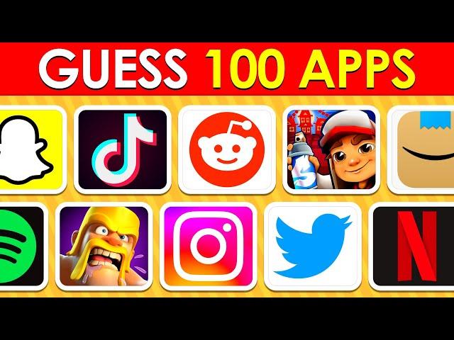 Guess the App Logo in 3 Seconds ...! |100 Famous App Logos in the World | Logo Quiz