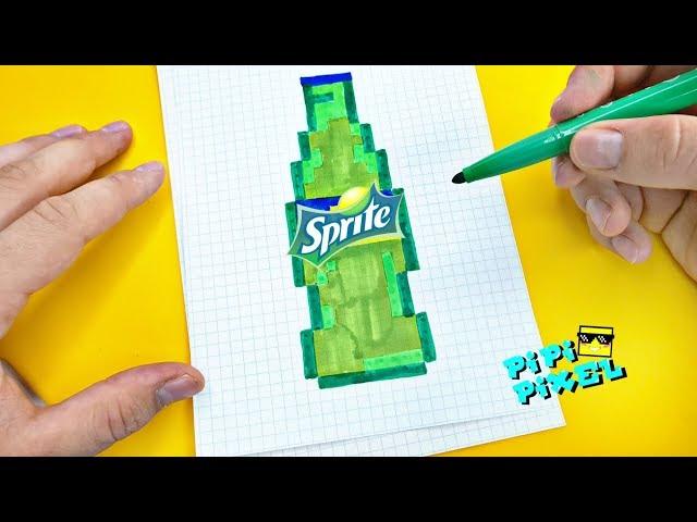 Рисуем по клеточкам- СПРАЙТ !SPRITE PIXEL ART SODA Draw So Cute