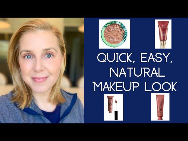 QUICK, EASY, NATURAL MAKEUP LOOK!!!  MATURE SKIN FRIENDLY!!!