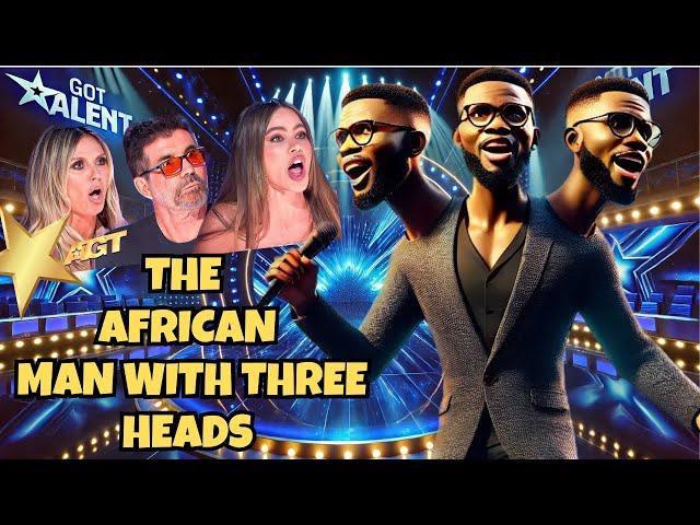 The African man with three heads. AMERICA GOT TALEN 2024