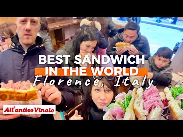 World Famous Italian Sandwich  at All’antico Vinaio in Florence Italy