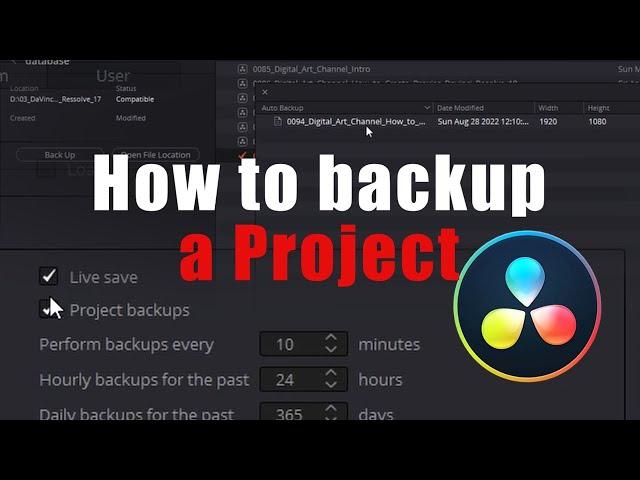 How to Backup a Project - Davinci Resolve 18