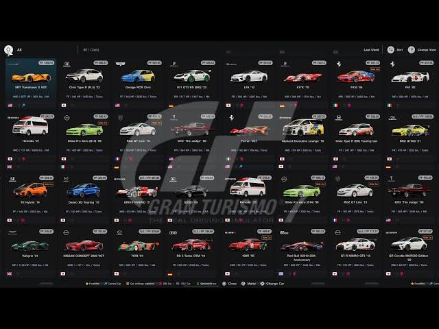 Gran Turismo 7 | My Garage 861 Cars [January 2024] [4KPS5]