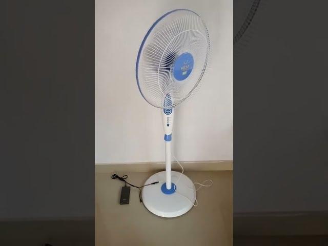 Remi 12v dc pedestal fan 16 inch running using PD powerbank