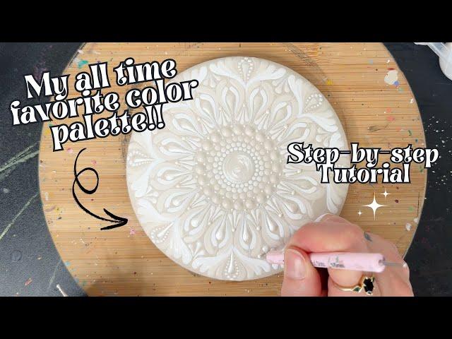 6" Rock Beginner Friendly Mandala Painting Tutorial