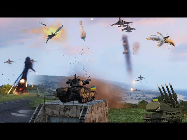 Ukraine Long Range Anti Air Missile Destroys 550 Russian Sukhoi Su 57 Fighter Jets - ARMA 3 MILSIM