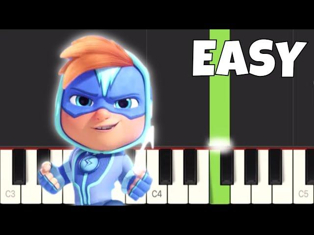 Action Pack Theme Song - EASY Piano Tutorial