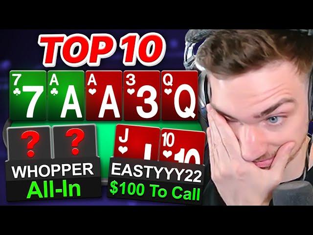 WHAT ON EARTH IS GOING ON AT 100NL?! | Top 10 Hands Ep. 168