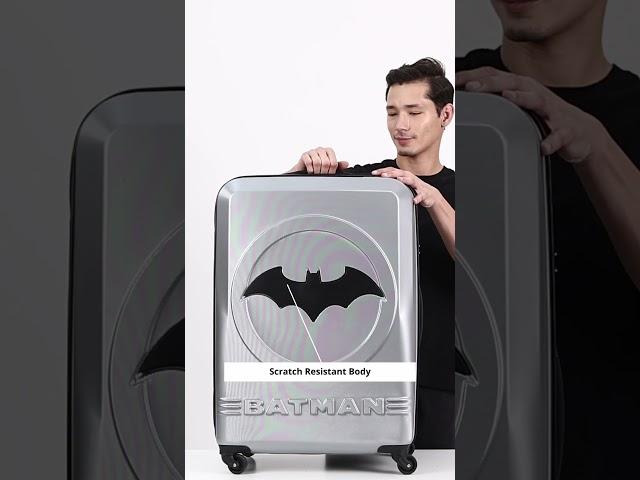 Yayavar Batman Official Merchandise Trolley Bag | Silver | Large