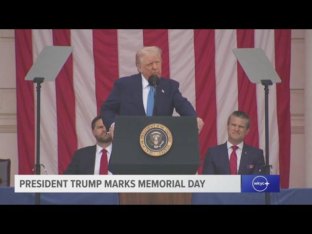 FULL SPEECH | President Trump speaks at Arlington National Cemetery on Memorial Day