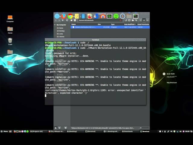 How to install vmware workstation 12 on Linux Mint 17.3 and what and where to download it