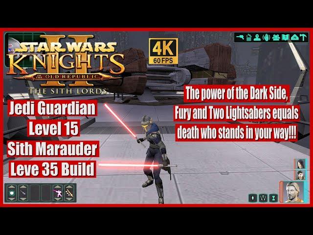 Star Wars Knights of the Old Republic 2 Jedi Guardian Sith Marauder Build