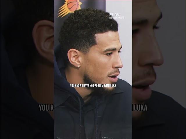 Luka Doncic and Devin Booker Exchange Words  #shorts