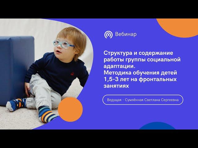 Трансляция вебинара "Структура и содержание работы группы социальной адаптации"