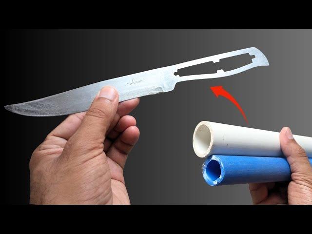 95% of people don't know this trick to make super durable knife handles from PVC pipes
