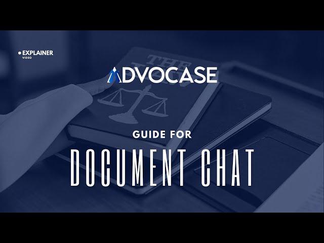 How to Use ADVOCASE's Document Chat Feature for Seamless Legal Drafting | Step-by-Step Guide