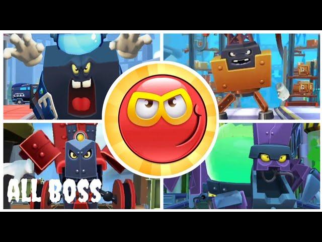 Red Ball Super Run - all bosses