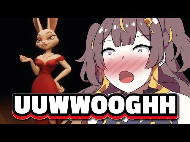 Anya's reaction to "HOT BUNNY" in Liar's bar is hilarious 