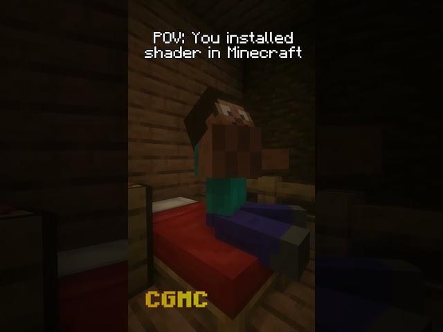 POV: You installed shader in Minecraft #shorts