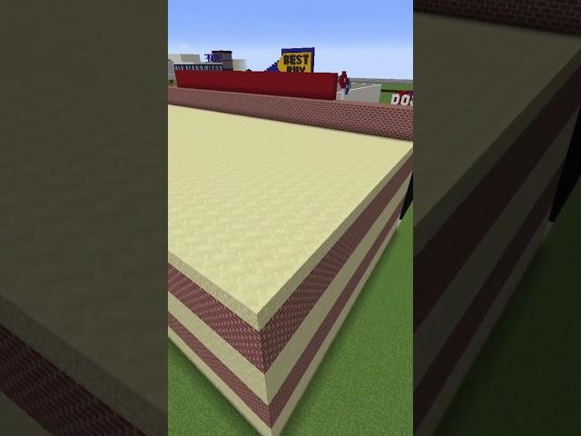 Building Five Guys Restaurant In My Minecraft City World #shorts