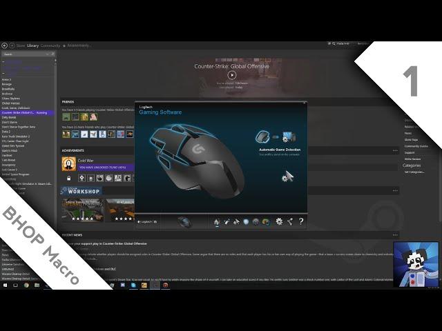 CS:GO Logitech Mouse BHOP Macro Tutorial - Working 2020