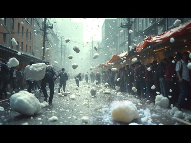 Stones are Hitting Japan! Storm with Huge Hail rages in Hachioji, Tokyo.