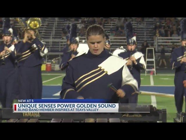 Blind band member's unique senses power Teays Valley's Golden Sound