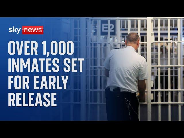 More than 1,000 prisoners set to be released early in England and Wales