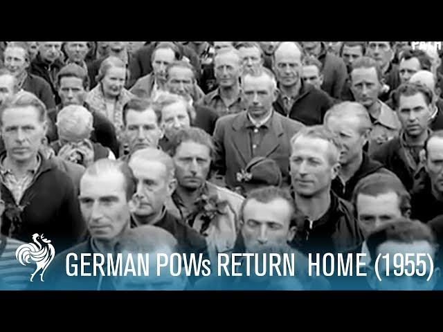 WWII German Prisoners Return Home (1955) | British Pathé