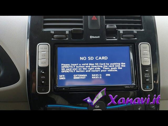 SD-card restore and map data update Nissan Leaf and e-NV200