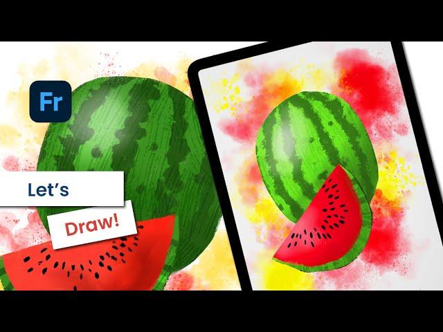 Adobe Fresco | Draw a Watermelon